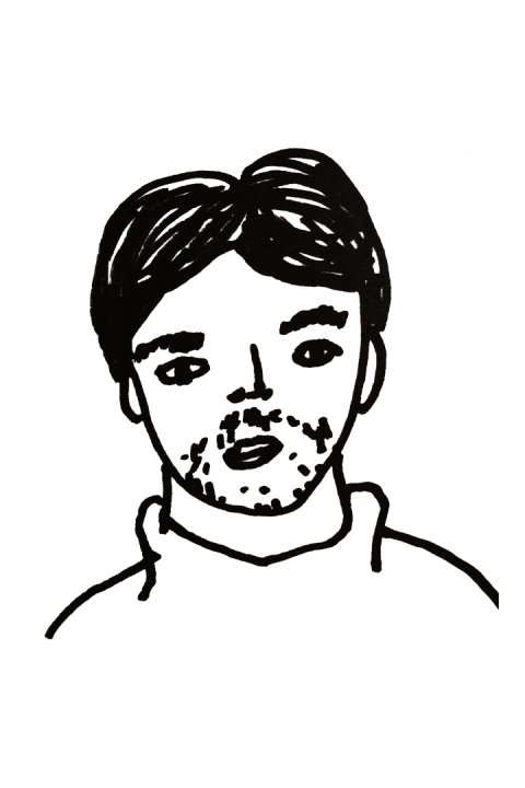 Портрет Филипп Фенгхауз. / Portrait Philipp Venghaus. Рисунок: Портрет Филиппa Фенгхаузa. / Zeichnung: Portrait von Philipp Venghaus.